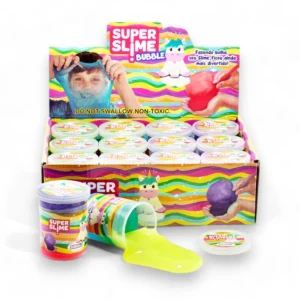 Unicorn mix slime 140g med en magisk blandning av färger i transperent slime